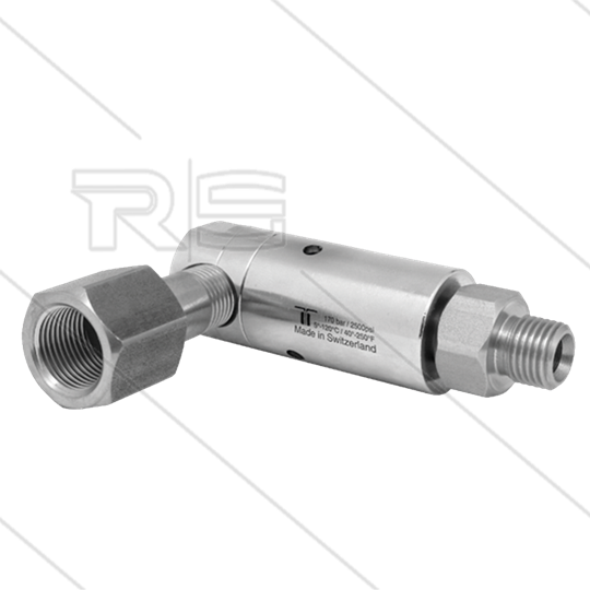 DXL Swivel - haaks - 3 lagers - 3/8&quot; bi x 1/4&quot; bu  - 170 Bar - NW6 - 2000 tpm - max 120°C