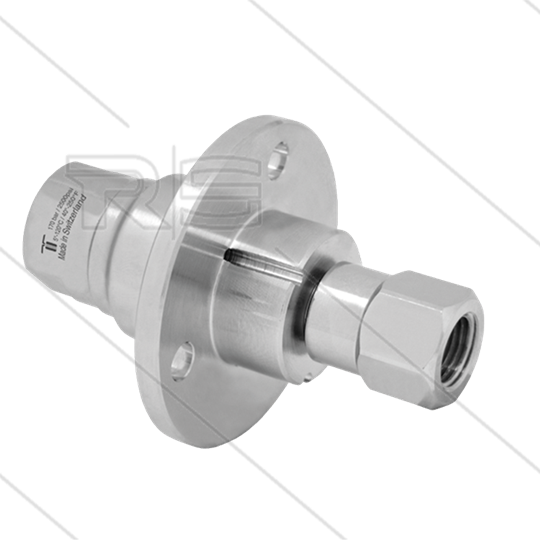 DXF Swivel - recht - met flens - 3 lagers - 2 x 3/8&quot; bi - 170 Bar - NW6 - 2000 tpm - max 120°C