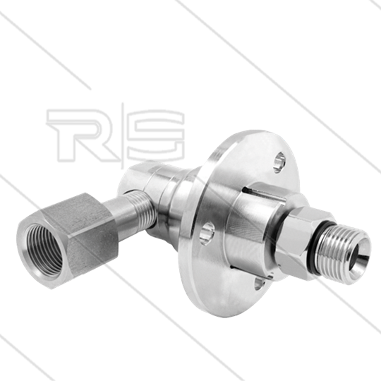 DXF Swivel - haaks - met flens - 3 lagers - 3/8&quot; bi x 3/8&quot; bu - 170 Bar - NW6 - 2000 tpm