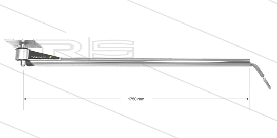 DKP - Zwenkarm plafond - L=1750mm - aansluiting in: 1/4&quot; bi x uit: 1/4&quot; bi