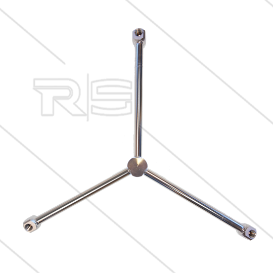 Rotorarm - TKA-3W3 - Ø400mm - 275 Bar - 3/8&quot; bi - nozzle's 3 x 1/4&quot; bi