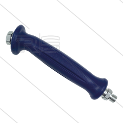Handgreep gebogen - blauw - RVS - 350 Bar - 40 l/min - max 150°C - 1/4&quot; bi x 1/4&quot; bu