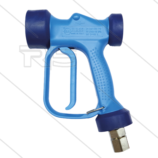 RB65 - blauw - messing - met swivel - 24 Bar - 60 l/min - max 90°C - 1/2" bi