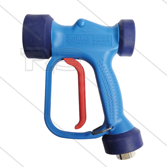 RB65 - blauw - messing - 24 Bar - 100 l/min - max 90°C - 1/2" bi