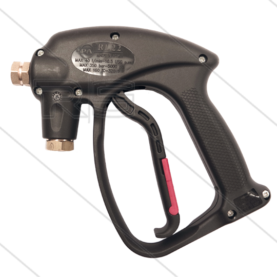 RL22 - HD-pistool - frontaansluiting - 310 Bar - 40 l/min - max 160°C - 3/8&quot; bi x 1/4&quot; bi