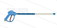 RL56 - HD-pistole - 350 Bar - 30 l/min - max 160°C - mit RP10 lanze blau L=1200mm - Düsenschutz blau/blau - 3/8" IG x 1/4" IG