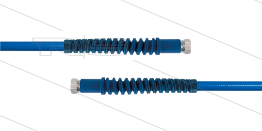 Carwash Titan-Slide slang blauw 1/4&quot; - 4,6m - 2x 1/4&quot;W - 2x SKB - 300 Bar