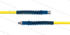 Carwash Titan-Slide slang geel 1/4&quot; - 3,5m - 3/8&quot;W x 3/8&quot;bu - 2x SKB blauw - 300 Bar