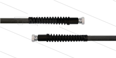 HD-slang zwart 1/4&quot; - Flexy - 1SN - 4,0m - 2x 1/4&quot; W - 2x SKS - 300 Bar