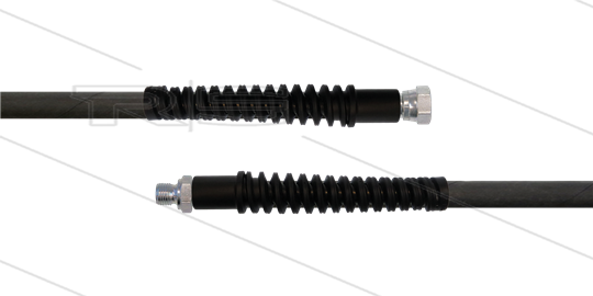 HD-slang zwart 1/4&quot; - Flexy - 1SN - 5,0m - 3/8&quot;W x 3/8&quot;bu - 2x SKB - 300 Bar