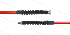 Carwash Titan-Slide slang rood 1/4&quot; - 3,5m - 1/4&quot;W x 1/4&quot;bu - 2x SKB zwart - 300 Bar