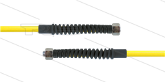 Carwash Titan-Slide slang geel 1/4&quot; - 3,5m - 2x M18x1,5 (12L) DKOL - 2x KBS zwart - 300 Bar