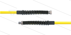 Carwash Titan-Slide slang geel 1/4&quot; - 3,5m - 1/4&quot;W x 1/4&quot;bu - 2x SKB zwart - 300 Bar