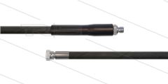 HD-slang zwart 1/4&quot; - 1SC - 5,0m - 3/8&quot;bu x 3/8&quot;W - 1x KBS - 250 Bar