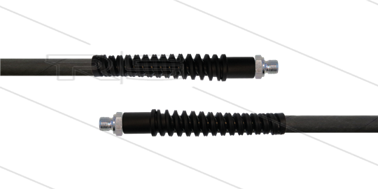 HD-slang zwart 1/4&quot; - Flexy - 1SN - 5,0m - 3/8&quot;bu x 1/4&quot;bu - 2x SKB - 300 Bar
