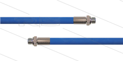 HD-slang blauw 3/8" - 1SC - 15m - 2x 3/8"bu RVS - geen KBS - 250 Bar