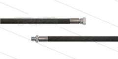 HD-slang zwart 1/4&quot; - Flexy - 1SN - 7,0m - 1/4&quot;W x 1/4&quot;bu met O-ring - geen KBS - 300 Bar
