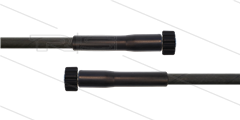 HD-slang zwart 1/4&quot; - 1SN - 5,0m - 2x M22x1,5W vlak - 2x KBS - 250 Bar