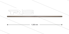 ST003 lans - L=1200mm - recht - staal verzinkt - 400 Bar - max 150°C - 2 x 1/4&quot; bu