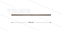ST003 lans - recht - staal verzinkt - 310 Bar - L=340mm - 2 x 1/4" bu