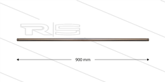 ST003 lans - recht - staal verzinkt - 310 Bar - L=900mm - 2 x 1/4" bu