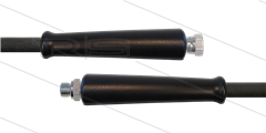 HD-slang zwart 1/2&quot; - 1SN - 10m - 3/8&quot;W x 3/8&quot;bu - 2x KBS - 180 Bar