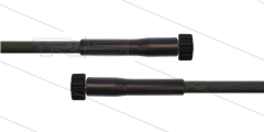 HD-slang zwart 1/4&quot; - 1SC - 10m - 2x M22x1,5 W conisch - 2x KBS - 250 Bar