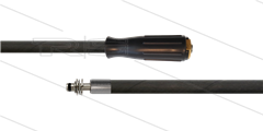 HD-slang zwart 1/4&quot; - Flexy - 1SN - 10m - M22x1,5 lange wartel x Ø11mm RVS pistoolnippel met lager