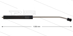 MT3 lans - L=1500mm - gebogen - RVS - isolatie 2 x L=290mm - 250 Bar - max 160°C - 2 x 1/4&quot; bu