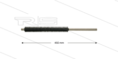 PFL lans - L=450mm - recht - RVS - vast isolatie L=265mm - 250 Bar - max 160°C - 2 x 1/4&quot; bu