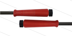 HD-slang zwart 3/8&quot; - 2SN Plus - 10m - 2x M22x1,5 W RVS - 2x KBS rood - 500 Bar