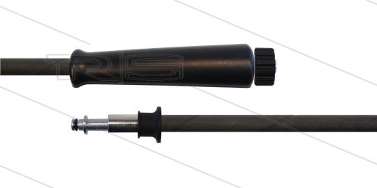 HD-slang zwart 5/16&quot; - 2SC - 10m - M22x1,5 W vlak x Ø11mm RVS pistoolnippel met lager + kraagstuk