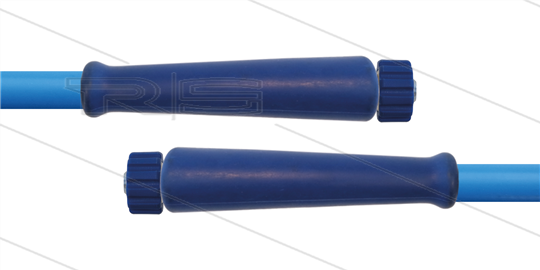 HD-slang blauw 3/8" - 2SC glad - HyWasher - 10m - 2x M22x1,5W conisch - 2x KBS - 400 Bar
