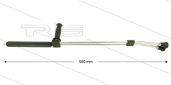 ST54 dubbele lans - L=980mm - staal verzinkt - zijgreep - isolatiedeel L=300mm - 310 Bar - max 150°C