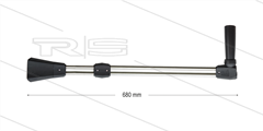 RP29-H dubbele lans - L=680mm - staal verzinkt- zijgreep - excl. isolatiedeel en nozzles - 250 Bar - 1/4" bi