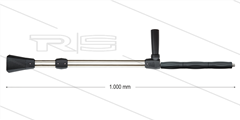 RP29-H dubbele lans - L=1000mm - staal verzinkt - zijgreep - incl. isolatiedeel L=330mm - inkl. LD-nozzle - 250 Bar - 1/4" bi