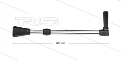 RP29-H dubbele lans - L=680mm - staal verzinkt - zijgreep - excl. isolatiedeel - incl. LD-nozzle - 250 Bar - 1/4" bi
