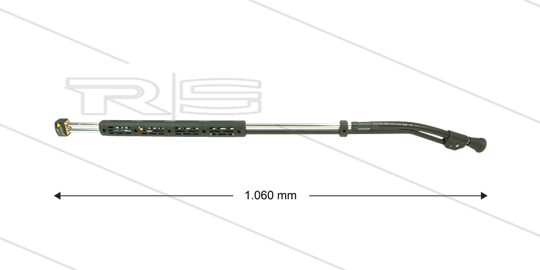 ST85 - flexibele lans - L=1060mm - staal verzinkt - 210 Bar - max 150°C - 2 x 1/4" bi