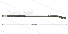ST85 - flexibele lans - L=1500mm - staal verzinkt - 210 Bar - max 150°C - 2 x 1/4" bi