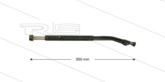 ST85 - flexibele lans - L=850mm - RVS - 210 Bar - max 150°C - 2 x 1/4" bi