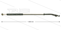 ST85 - flexibele lans - L=1500mm - RVS - 210 Bar - max 150°C - 2 x 1/4" bi
