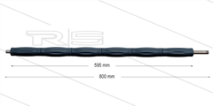 RP10 lans - L=800mm - recht - RVS - isolatie L=595mm - 400 Bar - max 80°C - 2 x 1/4" bu 