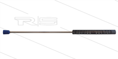 Lans rvs 1000mm met blauwe 1/4" RVS nozzlehouder - open isolatie 380mm - 350bar 