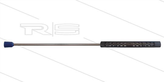 Lans rvs 1000mm met blauwe 1/4" RVS nozzlehouder - open isolatie 380mm - 350bar 
