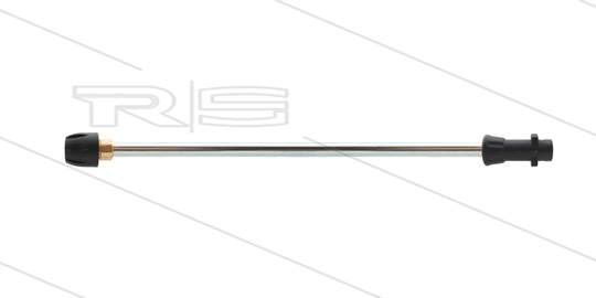 Lans - L=500mm - staal - nozzlehouder compleet incl. nozzletip - spuithoek 15°- doorlaat 0.040 - Bajonet - passend op Karcher
