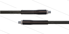 HD-slang zwart 1/4&quot; - 1SN - 10m - 2x 1/4&quot;bu - 2x KBS - 250 Bar