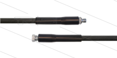 HD-slang zwart 1/4&quot; - 1SN - 15m - 3/8&quot;W x 3/8&quot;bu - 2x KBS - 250 Bar