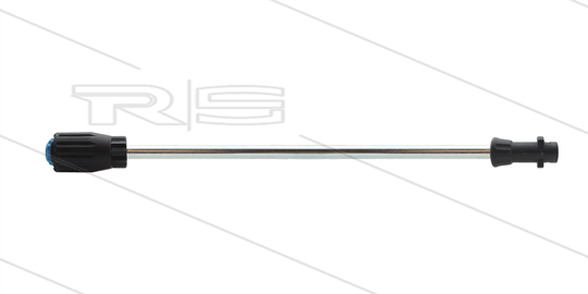 Lans - L=500mm - staal - vuilfrees - spuithoek 20° - doorlaat 0.040 - 170 bar - Bajonet - passend op Karcher