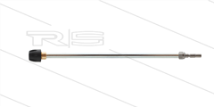 Lans - L=500mm - staal - met nozzlehouder compleet incl. nozzletip  - 15° - doorlaat 0.040 - Insteeknippel hobby -passend op Krenzle