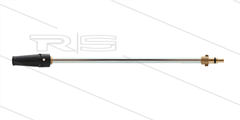 Lans - L=500mm - staal - met verstelbare nozzlehouder  - doorlaat 0.040 - 220 bar - Bajonet messing - passend op Krenzle